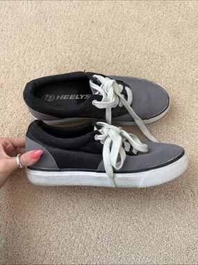 Grey heelys wheel shoes